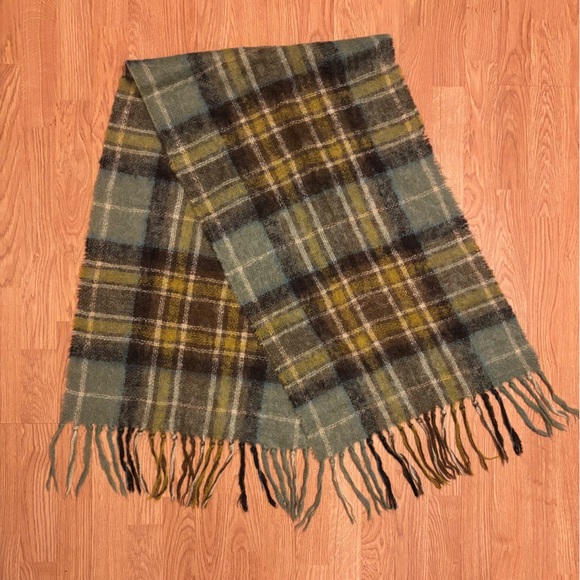 Plaid Wool Scarf - Picture 1 of 6